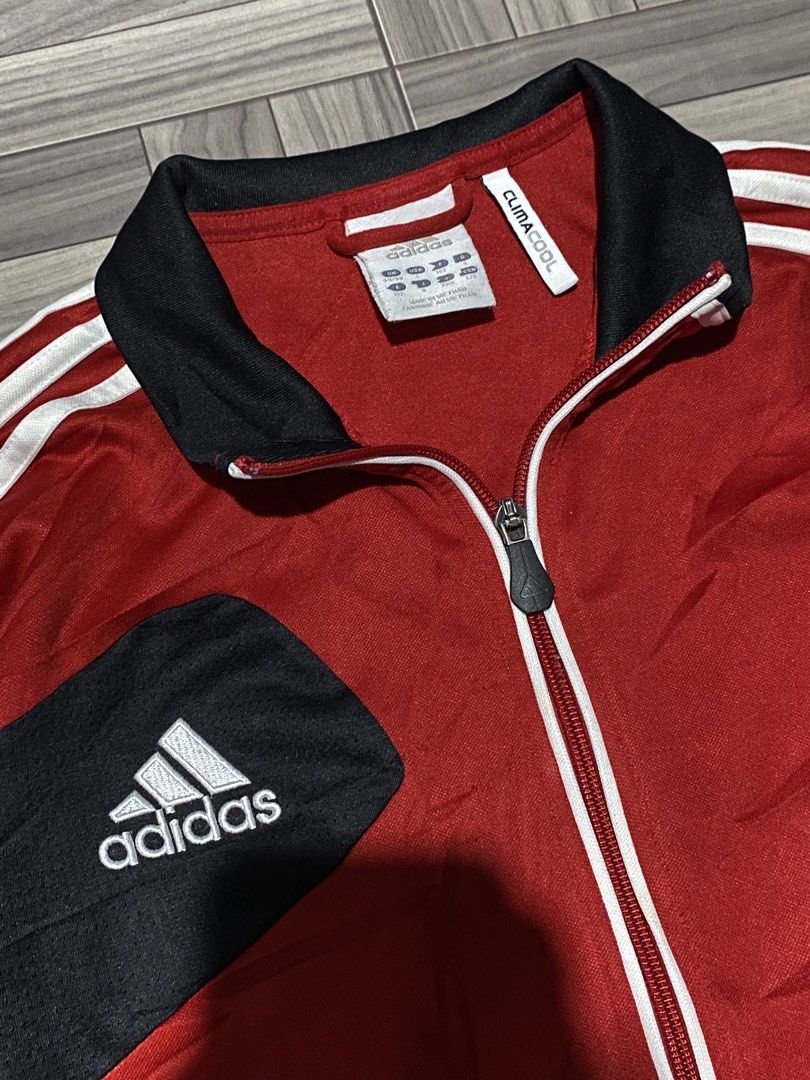 Adidas Condivo Climacool Track Jacket (Category: Coats, Jackets and Outerwear) located in San Pablo. Submitted by lazy.thrifttt (Listing ID 1468621566, Image 3). Description: Adidas Condivo Climacool Track Jacket Size L on tag 22.5Wx29L 10/10 Color Rate No Flaws.