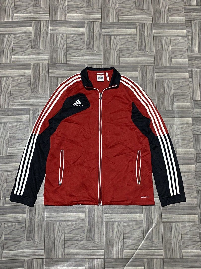 Adidas Condivo Climacool Track Jacket (Category: Coats, Jackets and Outerwear) located in San Pablo. Submitted by lazy.thrifttt (Listing ID 1468621566, Image 1). Description: Adidas Condivo Climacool Track Jacket Size L on tag 22.5Wx29L 10/10 Color Rate No Flaws.