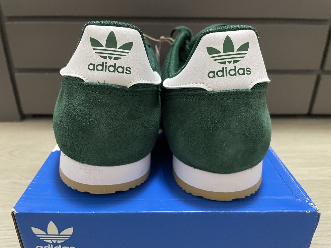 Adidas R71 (Category: Sneakers) located in San Fernando. Submitted by migifinds (Listing ID 1468546218, Image 3). Description: - Classic Adidas R71 sneakers - Deep green suede and mesh upper - White stripes and heel tab - Retro gum sole - Comes with replacement box - Ideal for casual wear - Size 9.5 - Bnew with tags from 🇺🇸 Pm me for more details.