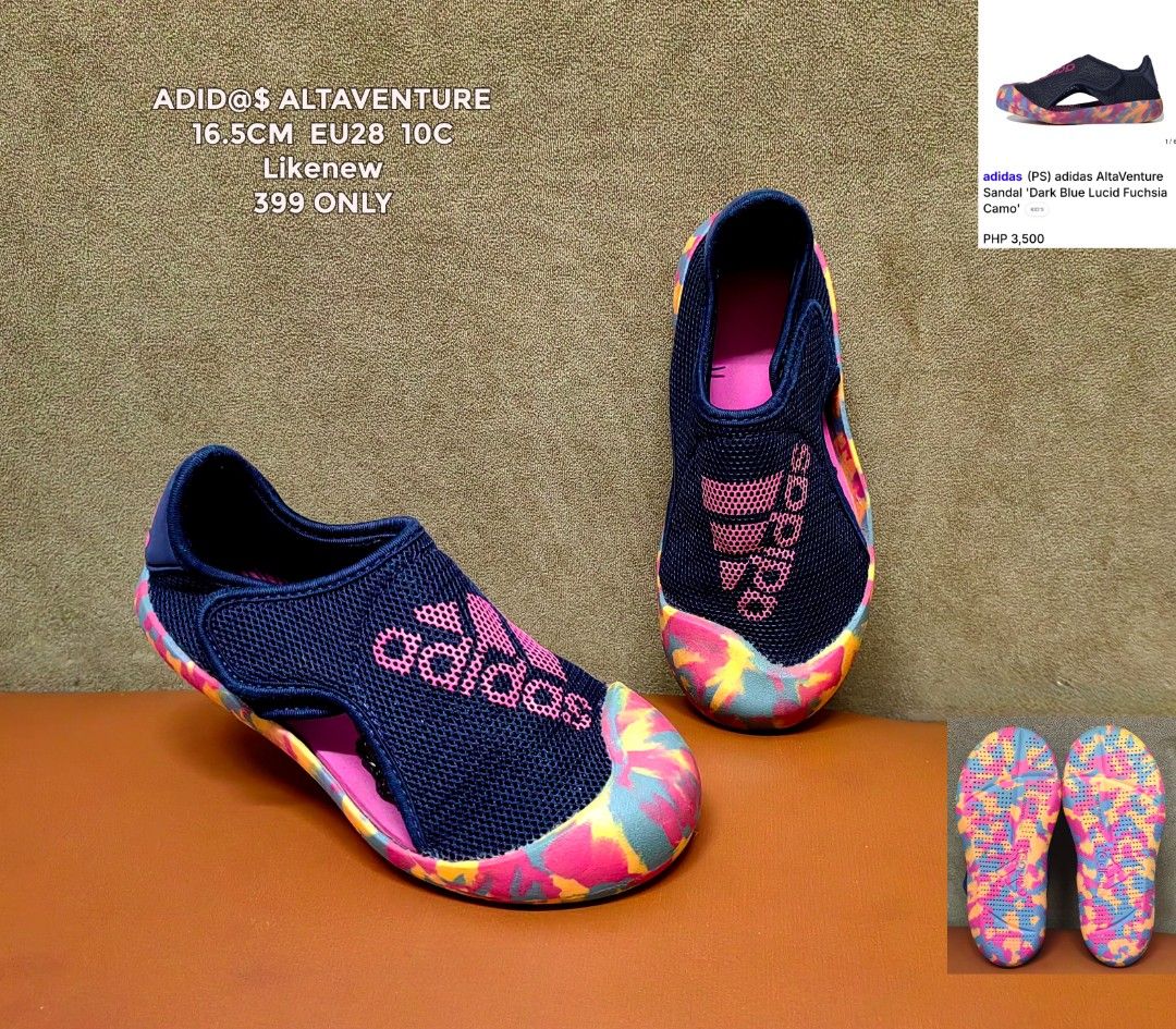 ADIDAS SANDAL (Category: Babies & Kids Fashion) located in Cebu City. Submitted by shopwithshee (Listing ID 1468502893, Image 1). Description: Hi🖐 Welcome to my shop! All items are guaranteed 💯 orig. All Br@nded preloved items with ff conditions; Likenew ( LN), Excellent Used condition ( EUC), Very good condition (VGUC) Kindly refer Details in the pic. Dont hesitate to dm for more pics and angle you want to see. I will be happy to respond to yo