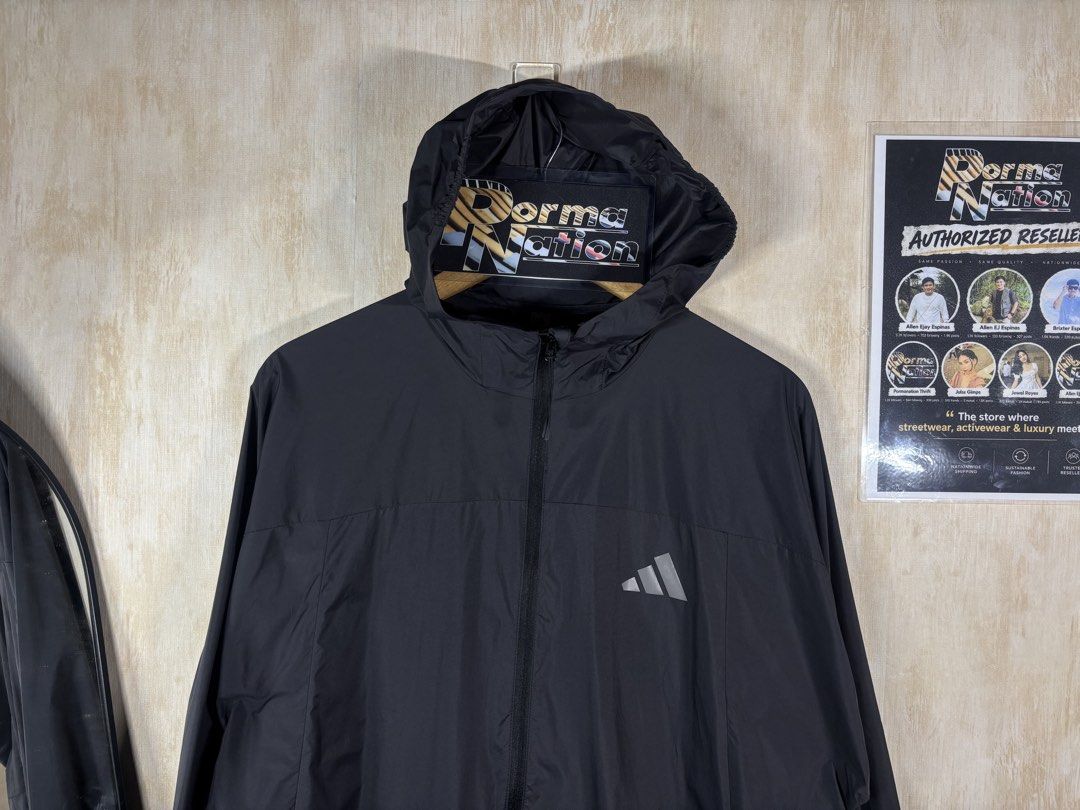 ADIDAS SUMMER ESSENTIALS (Category: Coats, Jackets and Outerwear) located in Cabuyao City. Submitted by pormanation-thrift-store (Listing ID 1468602284, Image 2). Description: ADIDAS SUMMER ESSENTIALS Condition: LIKE NEW Color rate: 10/10 (PWEDE SA MASELAN) Size: XL Dimes: 23.5”Wx28”L Issue: NONE‼️ Price: 1500.