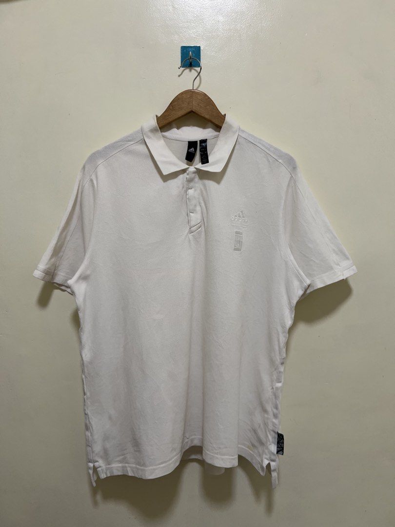 Adidas White Polo Shirt (Category: Tshirts & Polo Shirts ) located in Manila. Submitted by thriftpoint99 (Listing ID 1468689570, Image 1). Description: 23x27-28 Need wash only Excellent condition.