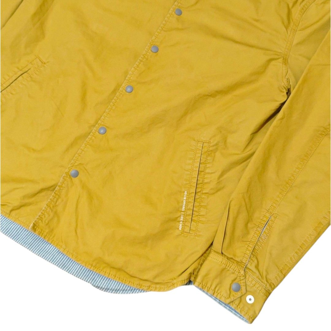 AD-LIB Reversible Jacket (Category: Coats, Jackets and Outerwear) located in Quezon City. Submitted by oldturnedtogold (Listing ID 1468509328, Image 3). Description: AD-LIB Reversible Jacket Size Large Khaki / Blue and White Stripes Shoulder Width - 18.5" Body length - 28.5" Chest Width - 22.5" Sleeve Length - 24.25" Details: - 100% cotton fabric - Reversible design with 2 looks in 1 jacket - Khaki side with side pockets - Blue striped side with 