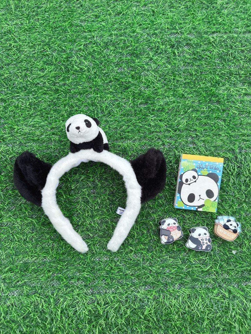 Adventure World Panda Headband, Sticky Notes. Clips Set (Category: Stationery & School Supplies) located in Manila. Submitted by ronoarabbit.ph (Listing ID 1468623457, Image 1). Description: ✔️Panda Bundle - Official Adventure World panda headband - sticky note pads with blue and pink designs - Acrylic clips -take all in the photo.