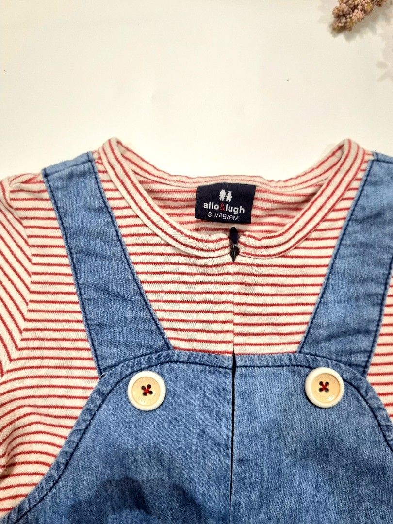 💙ALLO & LUGH DENIM & STRIPE ROMPER 6-12M💙 (Category: Babies & Kids Fashion) located in Manila. Submitted by adiah_rose (Listing ID 1468685238, Image 3). Description: 💙ALLO & LUGH DENIM & STRIPE ROMPER💙 SIZE: ​Size: 80 (9M / 6–12M) price: 190.