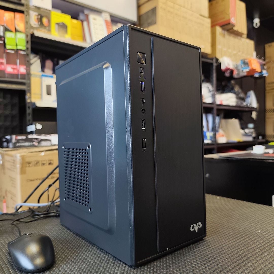 AMD RYZEN 3 3200G COMPUTER SET (Category: Desktops) located in Cavite. Submitted by jerickher83429 (Listing ID 1468566751, Image 2). Description: AMD RYZEN 3 3200G COMPUTER SET - Complete ready-to-use desktop bundle in clean black finish - Includes tower case, flat screen monitor, keyboard, and mouse - Pre-installed with Windows and all cables included - Great for home office, online classes, and casual gaming 🖥️ We offer: ✔ Gaming PC Builds ✔ W