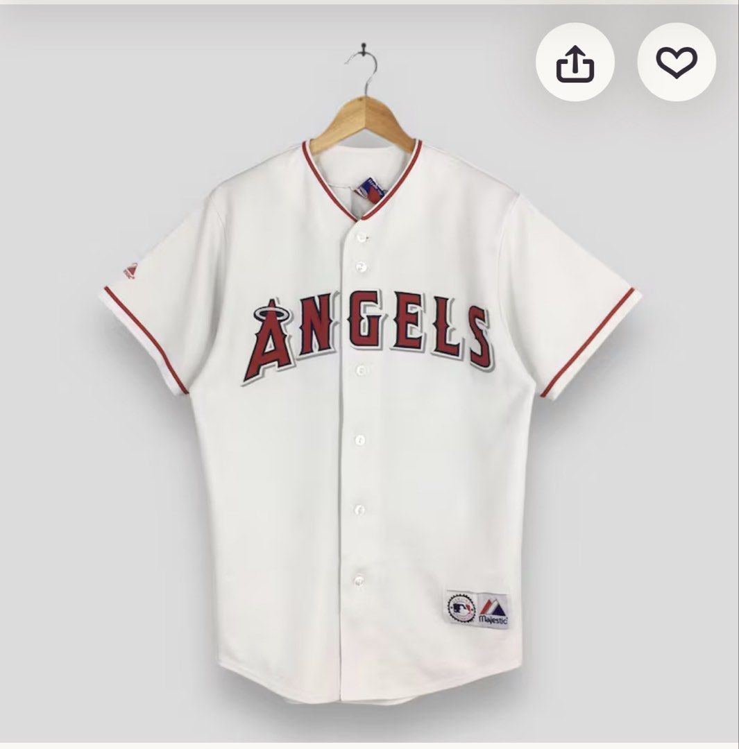Angels | MLB | Baseball Top (Category: Others Tops) located in Manila. Submitted by love.lyxph (Listing ID 1468577141, Image 2). Description: Los Angeles Angels home jersey produced by Majestic Athletic Vintage Angels Baseball Jersey Best fit Small to Medium Women.