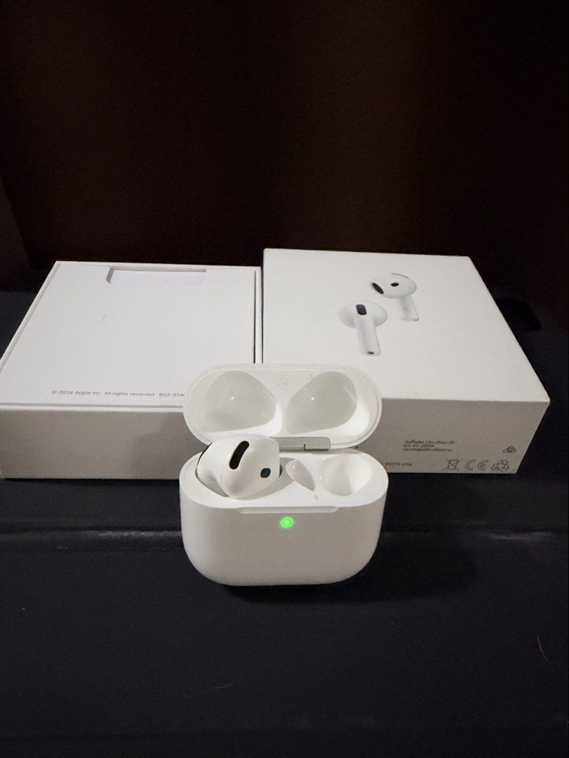Apple AirPods 4 with Active Noise Cancellation (Category: Earphones) located in Manila. Submitted by delacruzra58958 (Listing ID 1468657318, Image 1). Description: For sale Airpods 4 with ANC Casing and LEFT pod only Under warranty No issue Nawala sya 2 months pa lang ngagamit nun..