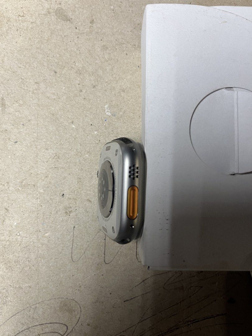 Apple watch ultra 1 (Category: Wearables & Smart Watches) located in Binangonan. Submitted by waterrockets (Listing ID 1468711928, Image 2). Description: Complete with box and original strap and charger Please note: The screen exhibits a blue/rainbow-like reflection when the display is off and viewed under certain lighting conditions. This is a known issue reported on some Apple Watch Ultra 1 units. Please refer to the actual photos for its condi