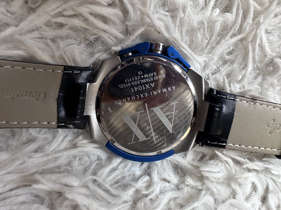 Armani Exchanged chrono (Category: Luxury Watches) located in Iriga City. Submitted by siacsomar43 (Listing ID 1468536082, Image 2). Description: 👦For Men’s 🫰good for everyday used ✅not automatic 🇯🇵 from japan ✅japan surplus buy at your own risk ⚠️Note: Authenticity is Not Guaranteed so manage your expectations before buying it 🚚we can ship thru jnt/lbc 📍 we are located in nabua sta elena baras camarines sur.