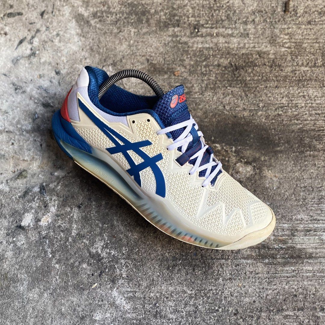 Asics Gel Resolution 8 (Category: Sneakers) located in Manila. Submitted by toasty.soles (Listing ID 1468587753, Image 1). Description: ASICS GEL-RESOLUTION 8 “MAKO BLUE” Size 8.5us MENS/26.5cm USED IN EXCLLENT CONDITION *minimal sockliner* Legit x Original 💯 2499Php Only‼️ PRELOVED PAIRS | MANAGE YOUR EXPECTATIONS PRELOVED PAIRS MAY HAVE MINOR FLAWS Mode of payment: Gcash / Cash / Maribank Courier: Jrs Express | Lalamove Lalamove available with