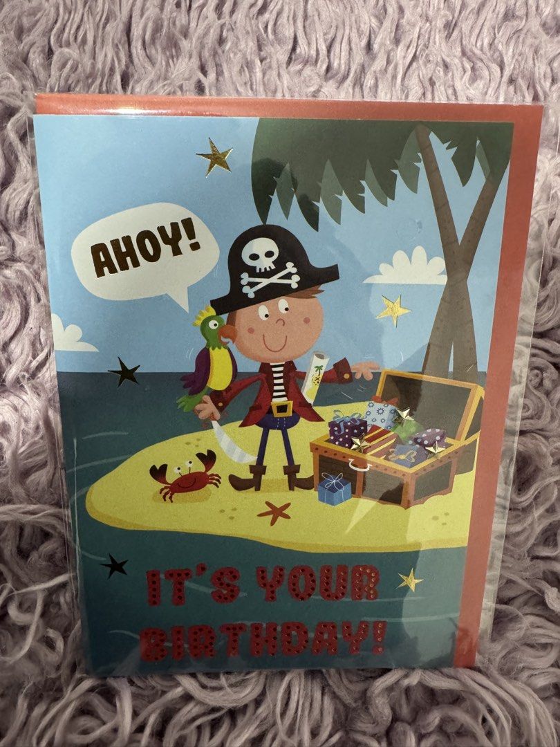 Assorted Birthday Greeting Cards with Envelopes (Category: Occasions & Party Supplies) located in Cabanatuan. Submitted by dyosasalupa (Listing ID 1468711950, Image 1). Description: - Set of 5 cute birthday cards (Pirate, Ice Cream, Starry, Hippo, Unicorn) - Each card comes with its own envelope in clear plastic packaging - Blank inside for your own personalized messages - Perfect to keep handy for upcoming birthdays 20 each.