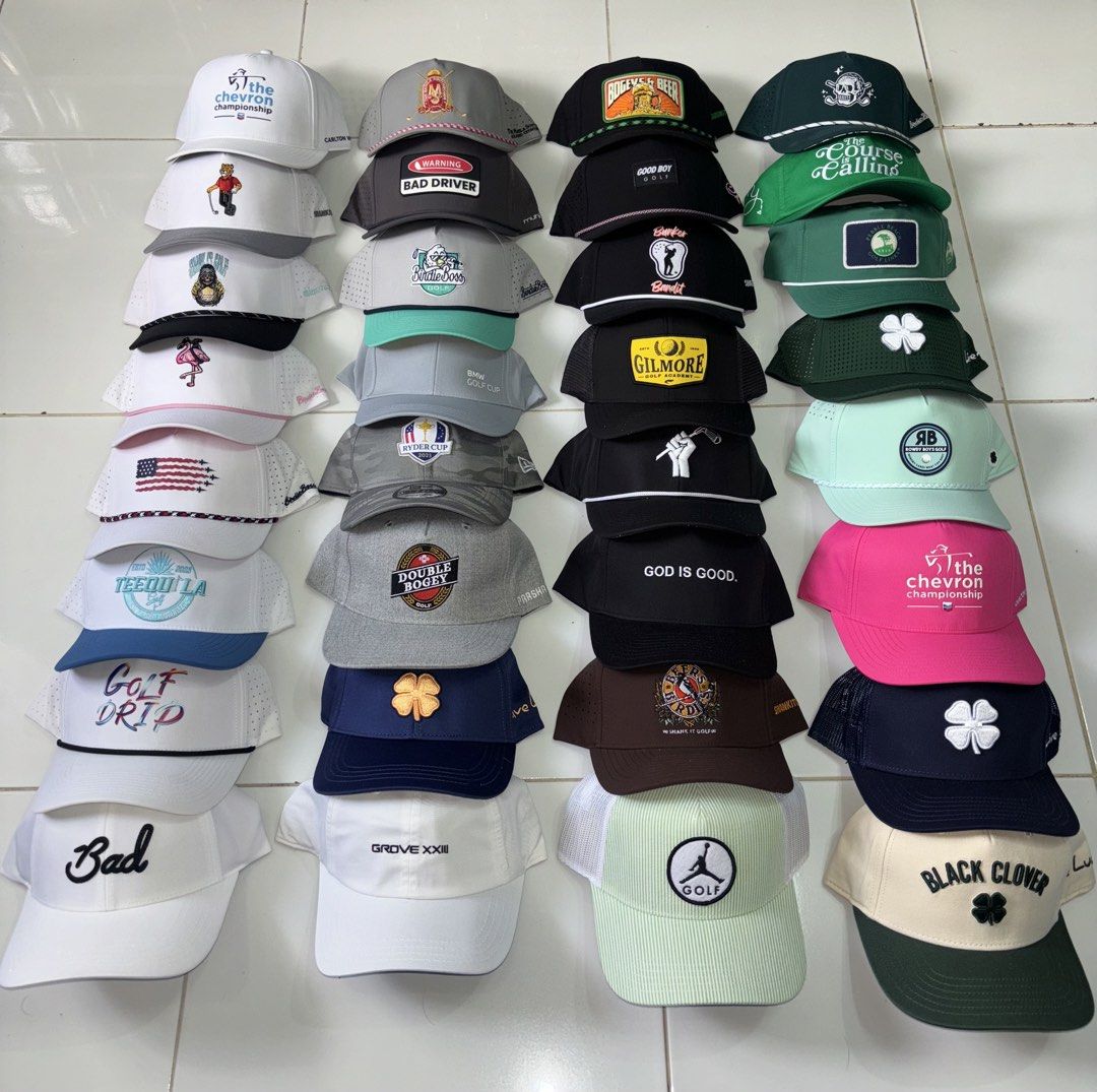 Assorted golf cap (Category: Caps & Hats) located in Manila. Submitted by Caps4everyone (Listing ID 1468618018, Image 1). Description: For sale only Price range 850 - 1,350 each Location: caloocan Shipping: lbc and lalamove Pm for sure buyer only .