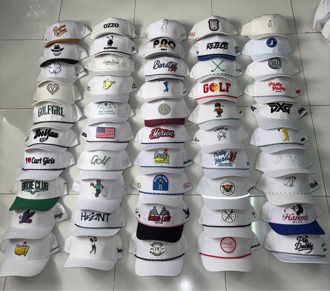 Assorted golf caps (Category: Caps & Hats) located in Manila. Submitted by Caps4everyone (Listing ID 1468616717, Image 1). Description: For sale only Price range 850 - 1,200 each Location: caloocan Shipping: lbc and lalamove Pm for sure buyer only .