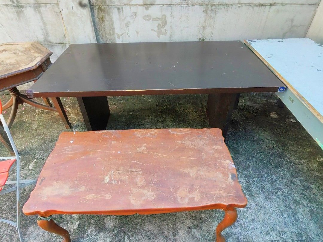Assorted Tables Chairs and Benches Lot (Category: Tables & Sets) located in Las Pinas. Submitted by offtonewhome (Listing ID 1468634379, Image 3). Description: RUSH SALE! PREFERABLY FOR TAKE ALL Assorted tables, chairs, and benches available as a set or individually Items for pick up only. location: BFRV, Las Piñas.