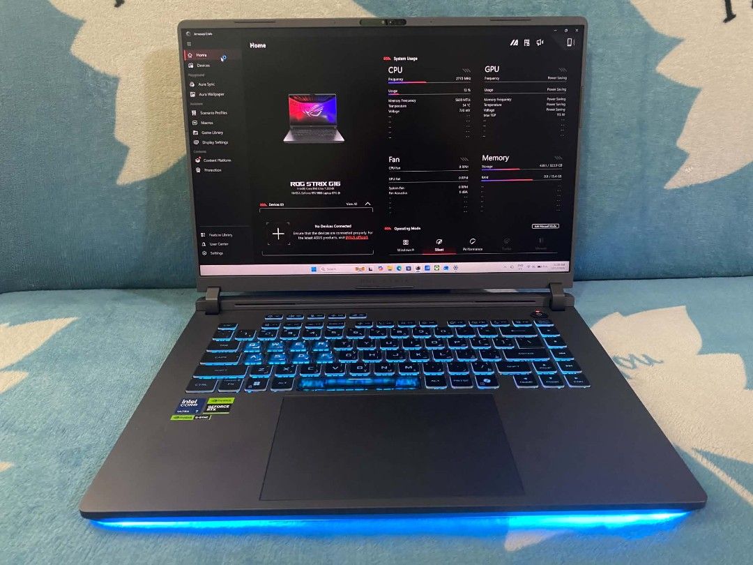 ASUS ROG STRIX G16 GAMING LAPTOP (Category: Laptops & Notebooks) located in Manila. Submitted by neraaaaa (Listing ID 1468530061, Image 2). Description: ASUS ROG Strix G16 Specifications: * Model: ASUS ROG Strix G16 * Processor: Intel Core Ultra 7 * Graphics Card: NVIDIA GeForce RTX 5060 8GB * RAM: 16GB * Storage: 1TB SSD * Operating System: 64-bit Windows * Category: High-performance gaming laptop.