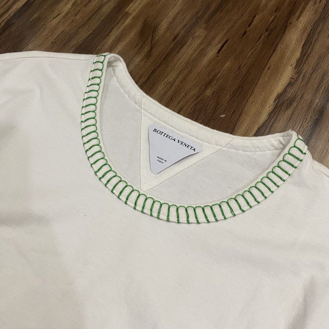 Authentic Bottega Veneta Shirt (Category: Luxury Apparel) located in Cebu City. Submitted by accurate.curations.ceb (Listing ID 1468612112, Image 3). Description: Bottega Veneta Authentic XL on tag Dimes: 21 x 28 inches Dm if interested or drop your offer.