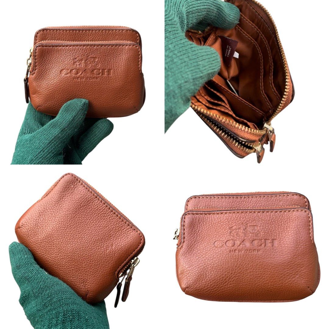 Authentic COACH Coin purse (Category: Clutches) located in San Fabian. Submitted by rei_aniels (Listing ID 1468708966, Image 1). Description: Authentic COACH Coin purse Like new Pebbled leather Brown With cards Slot .
