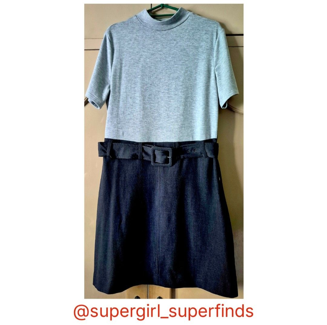 Authentic Mango MNG Gray Belted Spliced Bima Midi Dress (Category: Dresses) located in Las Pinas. Submitted by supergirl_superfinds (Listing ID 1468560793, Image 3). Description: ‼️PLEASE READ THE DETAILS BEFORE ASKING! Thank you!‼️ ----- Authentic Mango MNG Bima Dress (Twofer Spliced Gray Belted Midi) Size: EUR L / US 8 (will best fit medium to large) Fabric: 62% Polyester 32% Viscose 6% Elastane Color: Light Gray + Dark Gray Condition: Excellen