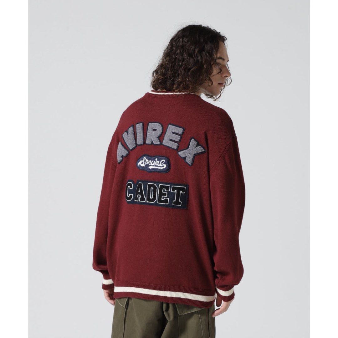 Avirex patch crew neck knitted (Category: Hoodies) located in Quezon City. Submitted by dailyfits08 (Listing ID 1468500474, Image 3). Description: Avirex knitted LETTERED CHENILLE PATCH CREW NECK SWEATER Size medium 23x27 Excellent .