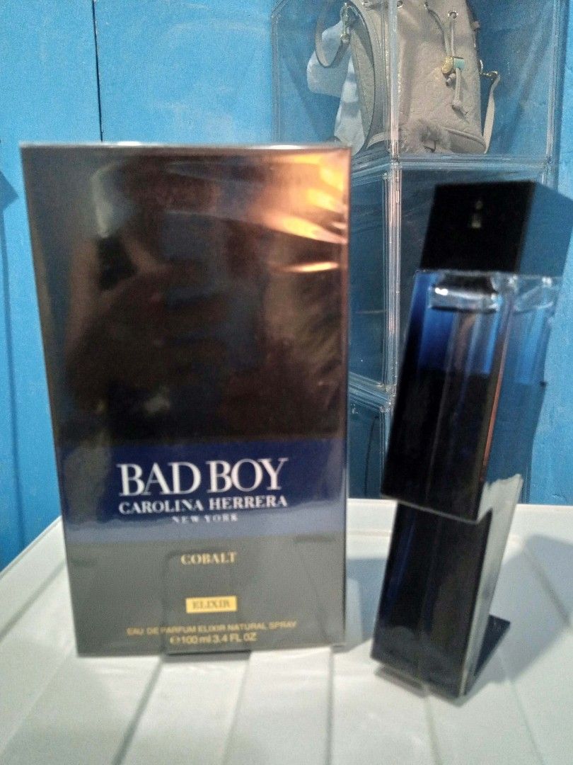 Bad boy cobalt elixir perfume free shipping (Category: Fragrance & Deodorants) located in Makati City. Submitted by chloereyes82923 (Listing ID 1468506154, Image 1). Description: US TESTER OIL BASED LONG LASTING SCENT.