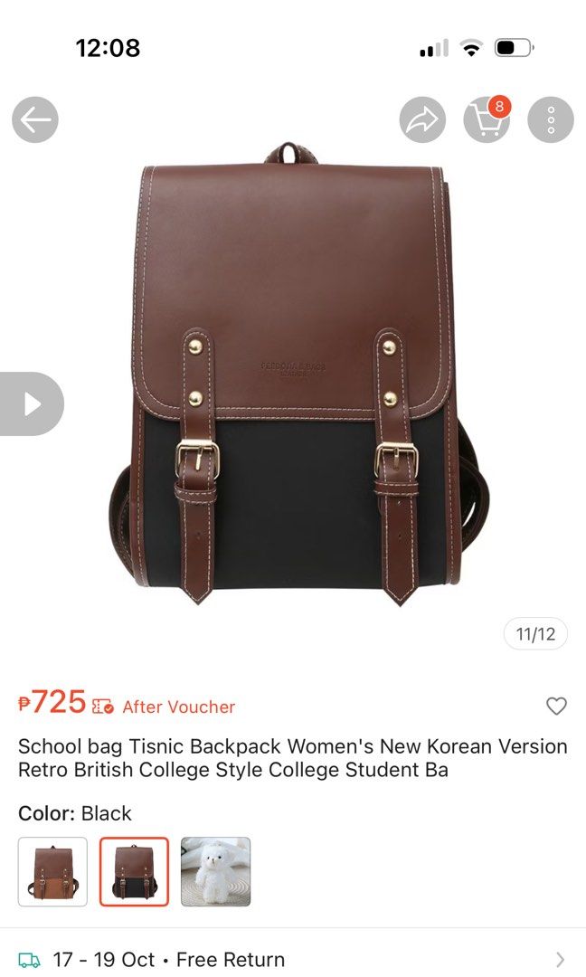 Bag Pack (Category: Backpacks) located in Manila. Submitted by serra_shop (Listing ID 1468528314, Image 2). Description: Courier 🚚 J&T Location Pampanga .