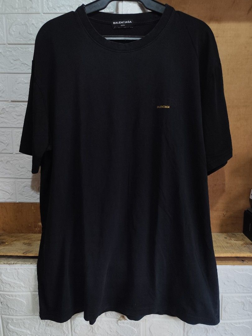 Balenciaga sinners (Category: Tshirts & Polo Shirts ) located in Kabacan. Submitted by thriftpingts (Listing ID 1468511580, Image 1). Description: Balenciaga Sinners (XL on tag) Condition: 9.8/10 Color rate : 9.8/10 W: 23 L: 30 Washtags: ✅ Issue: pinhole bottom left side stitch.
