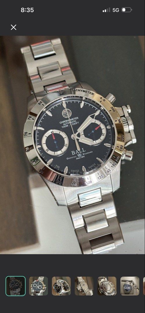 BALL ENGINEER HYDROCARBON MAGNATE CHRONOGRAPH 40MM (Category: Luxury Watches) located in Taytay. Submitted by eugeneyoung (Listing ID 1468619725, Image 1). Description: Ref. Model# CM2098C-SCJ-BK 40mm. Case Size. Automatic Ball RR1401 Movement. Chronograph feature. Chronometer Certified COSC. Black Dial Color. Sapphire Crystal. Stainless Steel Bracelet. 9.2/10 Condition. Complete set. For sale /Swapping.