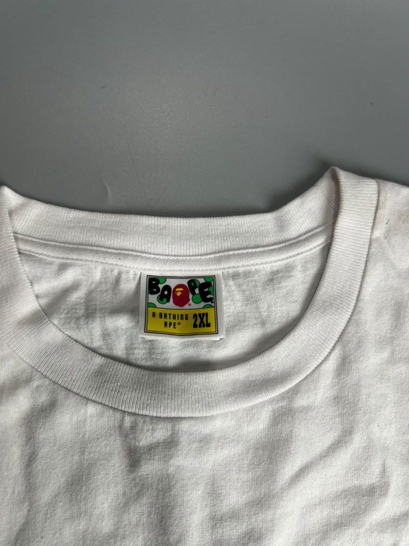 Bape - Camo College College - Tee (Category: Tshirts & Polo Shirts ) located in San Pablo. Submitted by hiddenrygn (Listing ID 1468527426, Image 3). Description: Bape - Camo College College - Tee Size : 2XL (24” 31”) No flaws Excellent condition Authentic DM!.