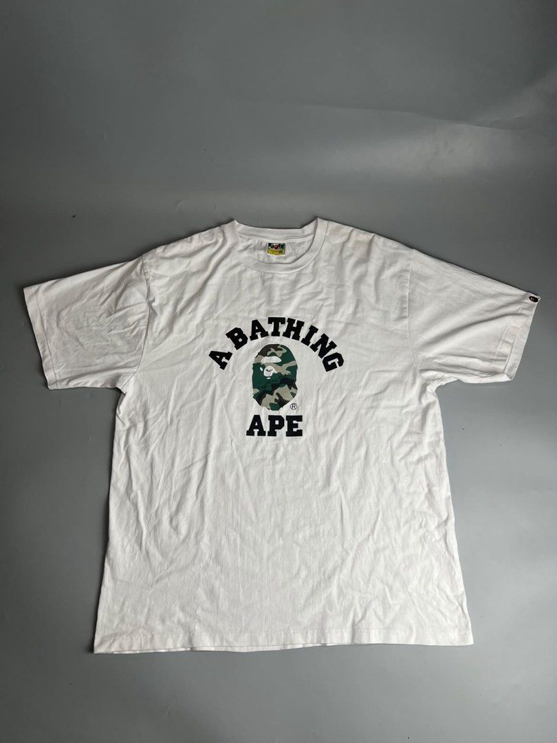 Bape - Camo College College - Tee (Category: Tshirts & Polo Shirts ) located in San Pablo. Submitted by hiddenrygn (Listing ID 1468527426, Image 1). Description: Bape - Camo College College - Tee Size : 2XL (24” 31”) No flaws Excellent condition Authentic DM!.