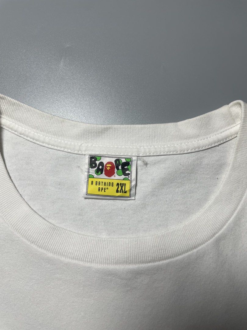 Bape ABC Camo College tee (Category: Tshirts & Polo Shirts ) located in Leyte. Submitted by vincentjohn3 (Listing ID 1468683059, Image 2). Description: BAPE ABC Camo College Tee Authentic XL Width 24 Length: 30 Issue: Dot stain Excellent Condition Color Rate: 9.5/10 .