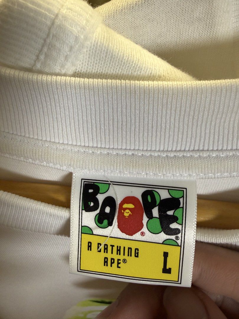 Bape apple (Category: Tshirts & Polo Shirts ) located in Santa Rosa. Submitted by rgnrvn300 (Listing ID 1468666851, Image 3). Description: Bape apple Brand new condition 3,500 L on tag relax fit 22.5x29.5.