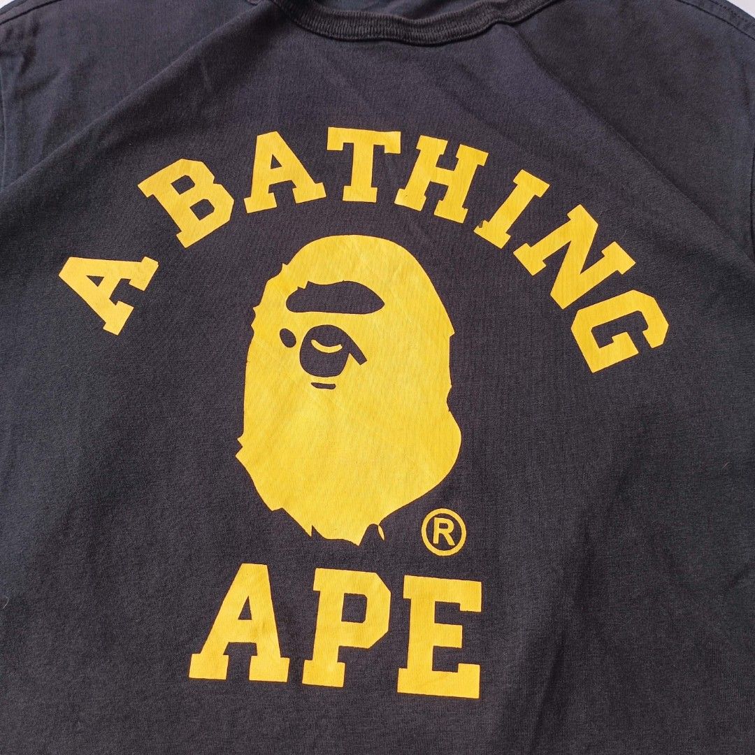 BAPE x Champion (Category: Tshirts & Polo Shirts ) located in San Luis. Submitted by 3fted.au (Listing ID 1468638025, Image 2). Description: Champion x BAPE Excellent Condition 9/10 Color Rate 1 print chip sa letter "i" best fit M Length: 26.5 Width: 19 🏷️200.