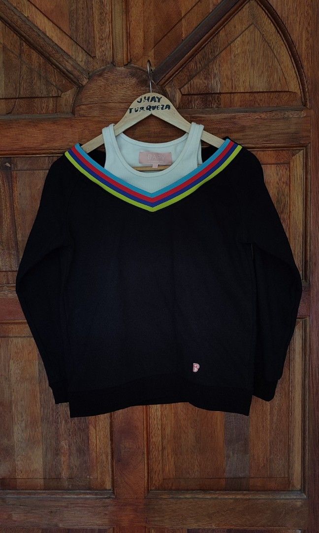 Bapy Vest patchwork striped sweatshirt by a bathing ape (Category: Coats, Jackets and Outerwear) located in Lingayen. Submitted by jhaytrqza (Listing ID 1468502825, Image 2). Description: 9.8/10 COLOR RATE EXCELLENT CONDTION NEED WASH SIZE SMALL DIMES : 19 X 23 Brand Context: BAPY® (Busy Working Lady) is a womenswear sub-brand under the popular Japanese streetwear label A Bathing Ape (BAPE). While BAPE releases high-demand, limited-edition items,