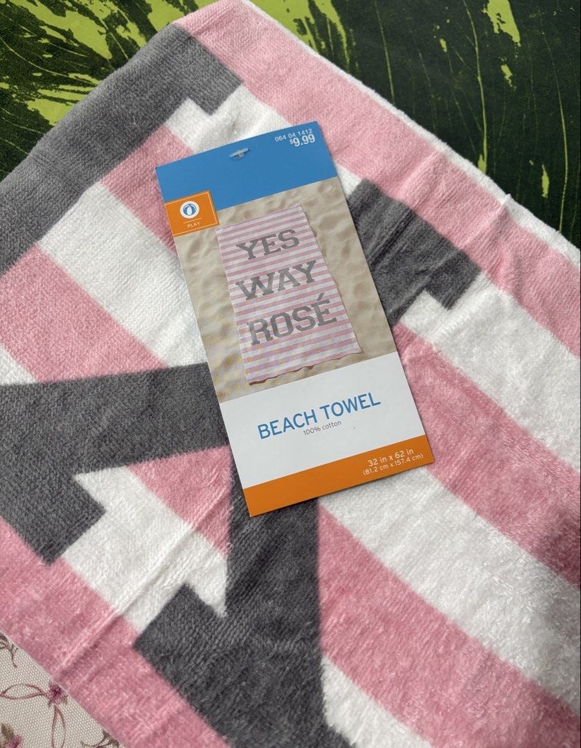Bath Towel cotton beach towel Rose (Category: Bedding & Towels) located in Quezon City. Submitted by myextras (Listing ID 1468579416, Image 1). Description: Yes way Rosé ! Super cute towel 100% cotton, 32x62” .