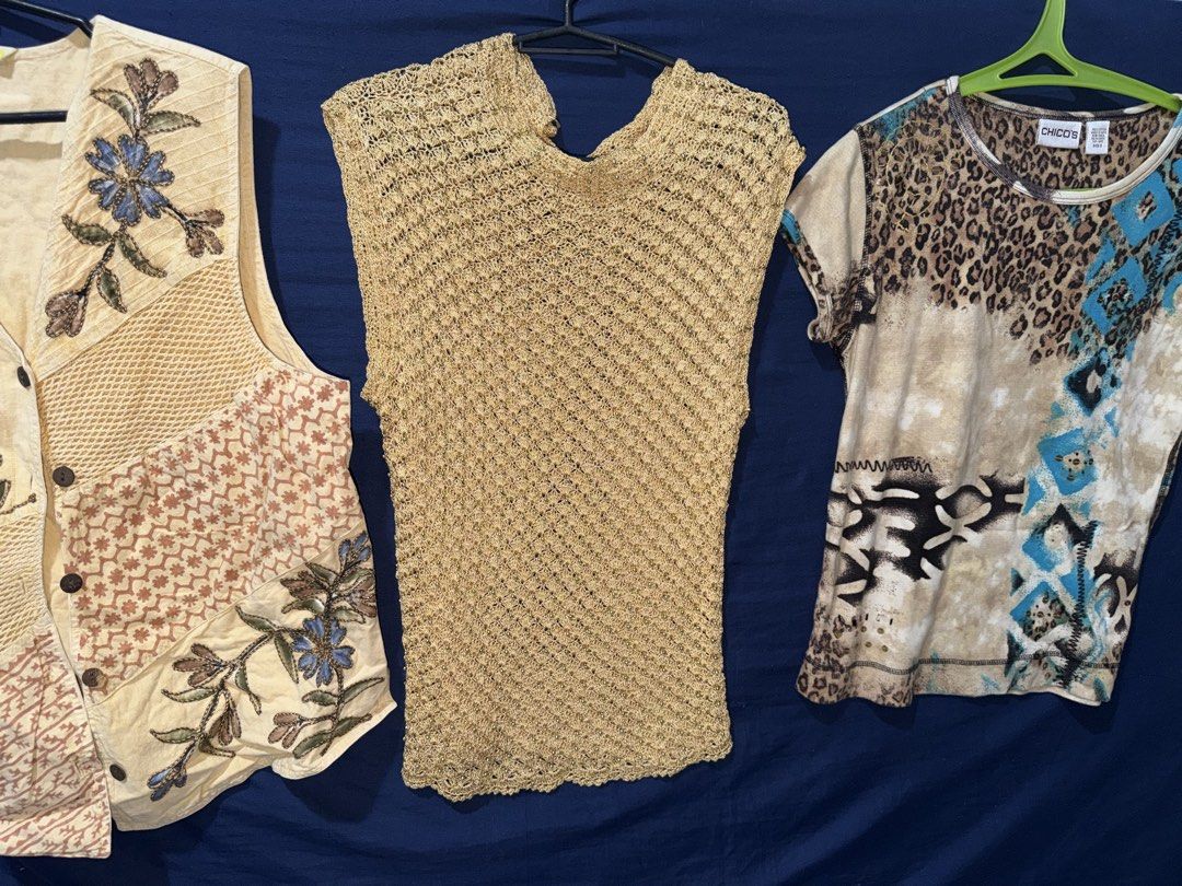Beaded yellow/gold top (Category: Sleeveless) located in Pasay City. Submitted by kamilush (Listing ID 1468600765, Image 3). Description: Could fit semi M.