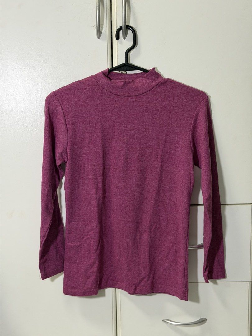 Berry Purple Turtleneck Long Sleeve Top (Category: Longsleeves) located in Paranaque City. Submitted by heygabbie (Listing ID 1468631882, Image 1). Description: good condition tags: winter clothes, winter decluttering, long sleeves.