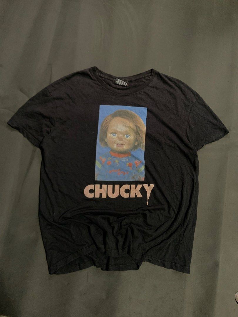 Bershka x Chucky tee (Category: Tshirts & Polo Shirts ) located in Prosperidad. Submitted by basicdept07 (Listing ID 1468584902, Image 1). Description: Bershka x Chucky tee Good condition 22 width / 27.5 length Size L on tag 🏷️ 230.