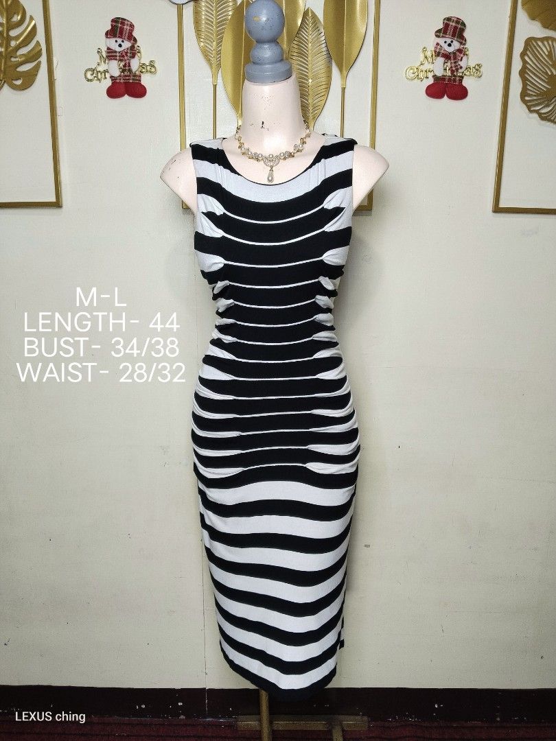 Betsey John horizontal stripes and side ruched size.10. (Category: Dresses) located in Manila. Submitted by lexusthrift1995 (Listing ID 1468637613, Image 1). Description: Size- 10 on tag but fit to MEDIUM to LARGE Length- 44 Bust- 34/38 Waist- 28/32 Color rate- 9.5/10 Condition- 9.5/10 issue- no issue but need wash good condition ‼️850.pesos plus shipping fee 💸MODE OF PAYMENT- GCASH payment first 🚛MODE OF DELIVERY- J&T or LALAMOVE 📍LOCATION- N