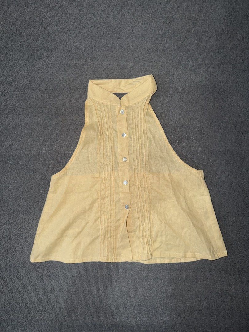 Beyond Collective Yellow Palma Top (Category: Sleeveless) located in Quezon City. Submitted by spicycalimaki (Listing ID 1468613126, Image 1). Description: - size S - colorway is not being sold anymore! - last price posted 🏷️ zara h&m mango uniqlo monki cotton on urban revivo bershka pull & bear love bonito editors market carino miu phia isa the label beyond collective sopheme.