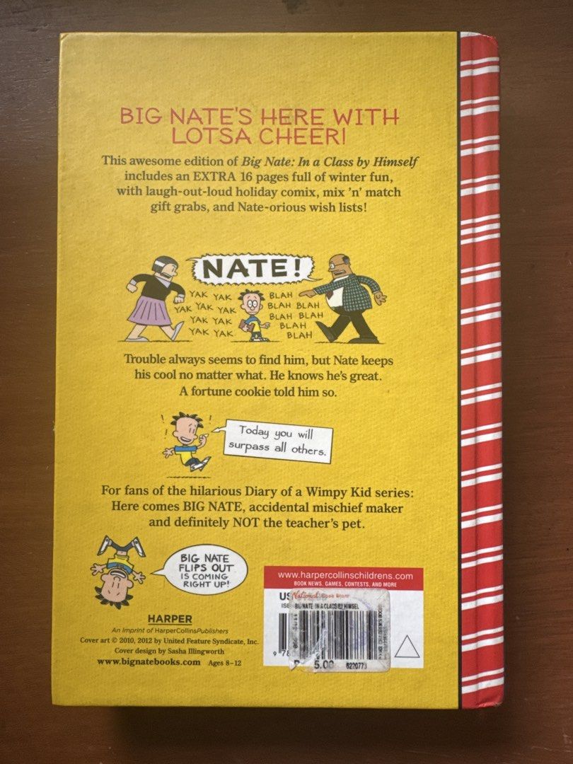 Big Nate In A Class By Himself Special Edition (Category: Children's Books) located in Manila. Submitted by kimikoyuru88680 (Listing ID 1468544867, Image 2). Description: - Title: Big Nate Special Edition by Lincoln Peirce - Format: Paperback - Condition: Clean cover, yellow spine design, and minimal shelf wear on edges .