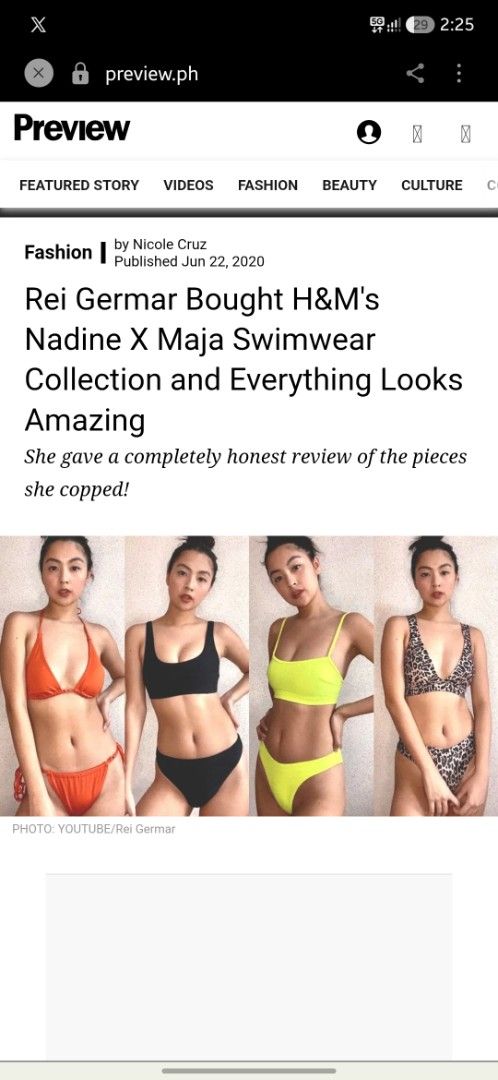 Bikini (Category: Bikinis & Swimsuits) located in Manila. Submitted by bitna44 (Listing ID 1468554898, Image 3). Description: Best fit Large or XL Nadine Lustre and Maja Salvador Collection.