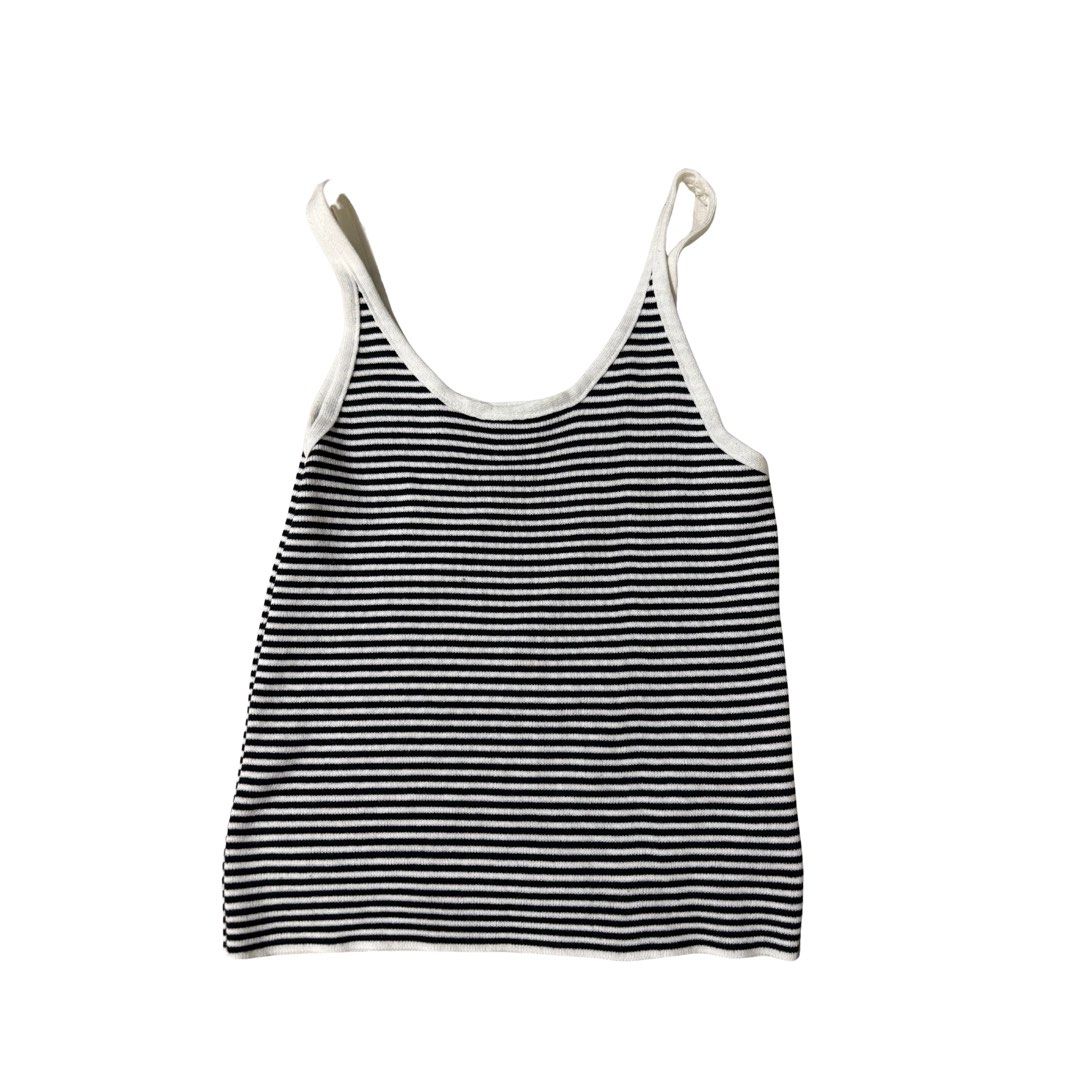 black and white striped sando (Category: Sleeveless) located in Cainta. Submitted by e11ise (Listing ID 1468579291, Image 1). Description: rfs: too many striped top.