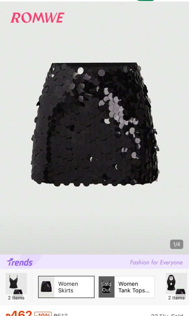 Black Sequin Party Skirt (Category: Skirts) located in Manila. Submitted by jasty.erin (Listing ID 1468662105, Image 1). Description: never worn.