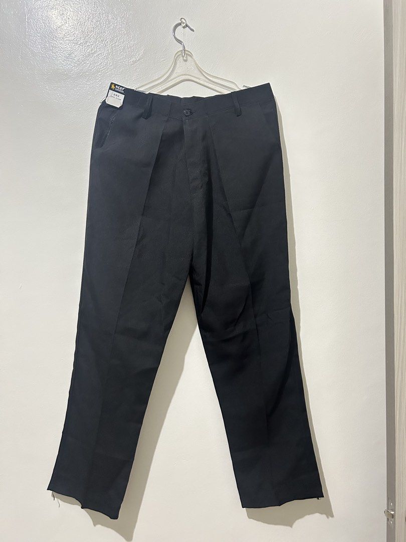 Black Straight Cut Trouser Slacks (Category: Trousers) located in Manila. Submitted by timo_clutters18 (Listing ID 1468578967, Image 1). Description: Black Straight Cut Trouser Slacks Size: M, 30-32 waist and 38 length Condition: 10/10 MOP: G-Cash/COD Location: Quezon City.