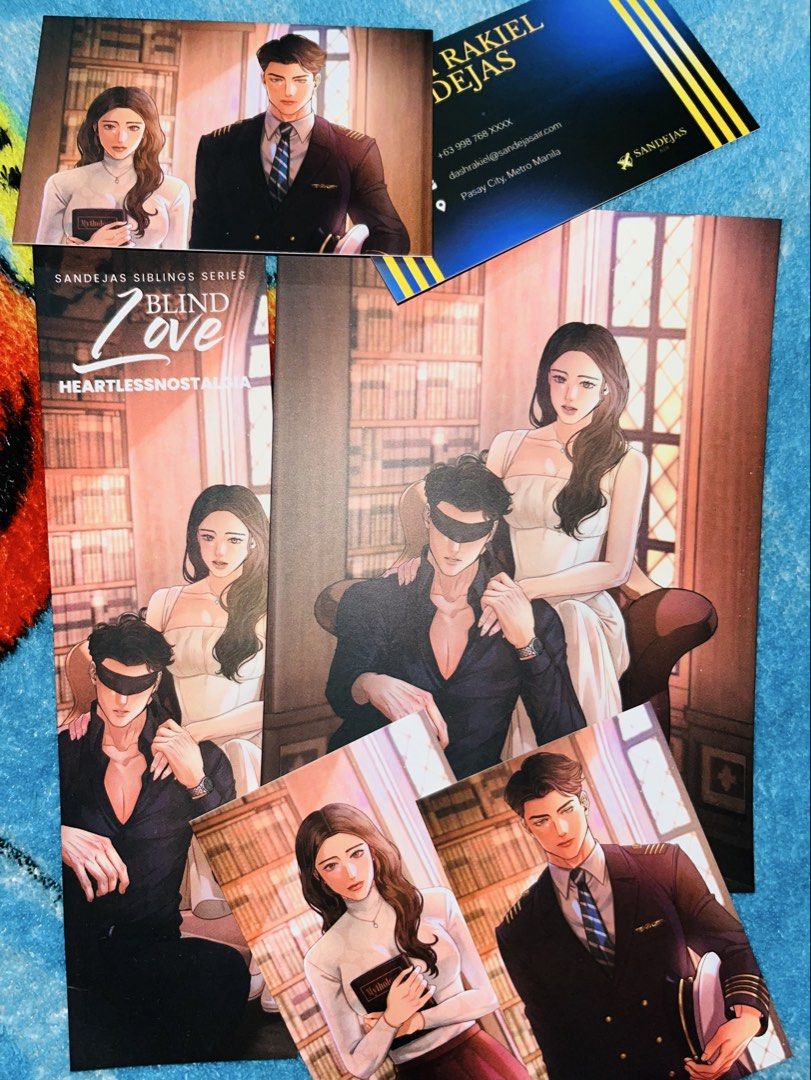 blind love by heartlessnostalgia (Category: Storybooks) located in Naga. Submitted by .akaashi (Listing ID 1468451823, Image 2). Description: blind love by heartlessnostalgia srp: ₱400 - signed - bulky paper - unsealed, will seal with opp plastic upon packing - with 1 bookmark, 1 postcard, 1 calling card, 3 photo cards mop: gcash loc: bicol.