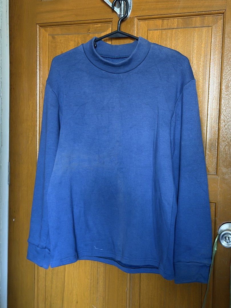 Blue long sleeve mock neck sweater (Category: Longsleeves) located in Paranaque City. Submitted by heygabbie (Listing ID 1468633459, Image 1). Description: tags: winter clothes, winter decluttering, sweater, sweatshirt, mens top, womens top, unisex top.