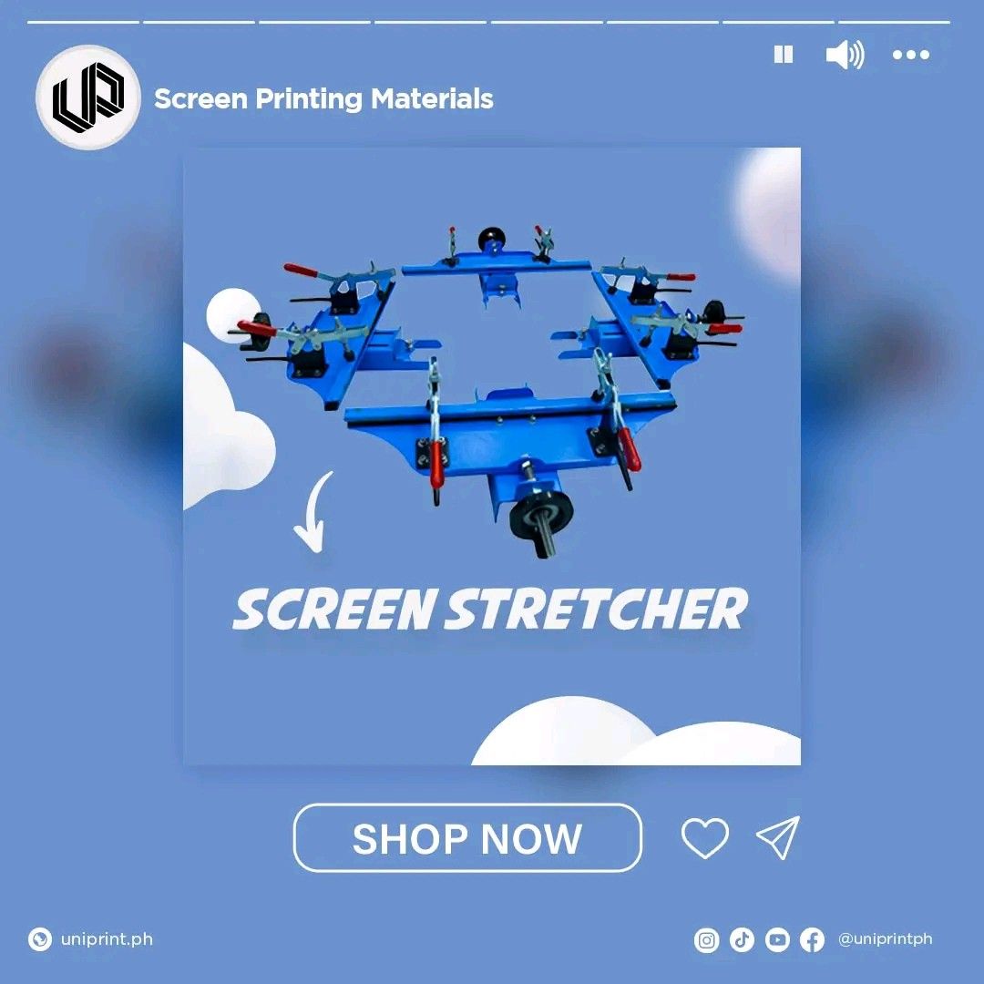 Blue Screen Printing Screen Stretcher Mesh Tensioner Tool (Category: Craft Supplies & Tools) located in Cavite. Submitted by firekaitty27 (Listing ID 1468710956, Image 3). Description: Screen stretcher for Tshirt printing from Uniprint (3rd pic for reference from UNIPRINT) Issue: 1 beses lang na use kasi for practice lang sana. Pero na busy na. Good as new po ito. For declutter na po ito. Original price: 12,000 chat nalang po para pag usapan nati