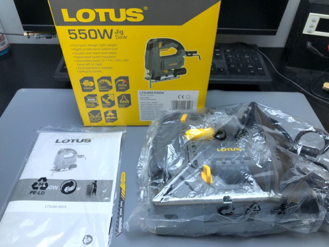 Bnew Lotus Jigsaw & Generic used Impact Drill (Category: Construction Tools & Equipment) located in Las Pinas. Submitted by nekomiko1989 (Listing ID 1468553643, Image 3). Description: Lotus Jigsaw Brandnew Quality build at mabigat Super smooth ang tunog Adjustable ang speed at angle Mahaba ang wire 3meter at silicon rubber ang wire Include( box manual at isang talim) Generic Drill Impact at drill mode (pang sumento) adjustable speed (mabagal at m