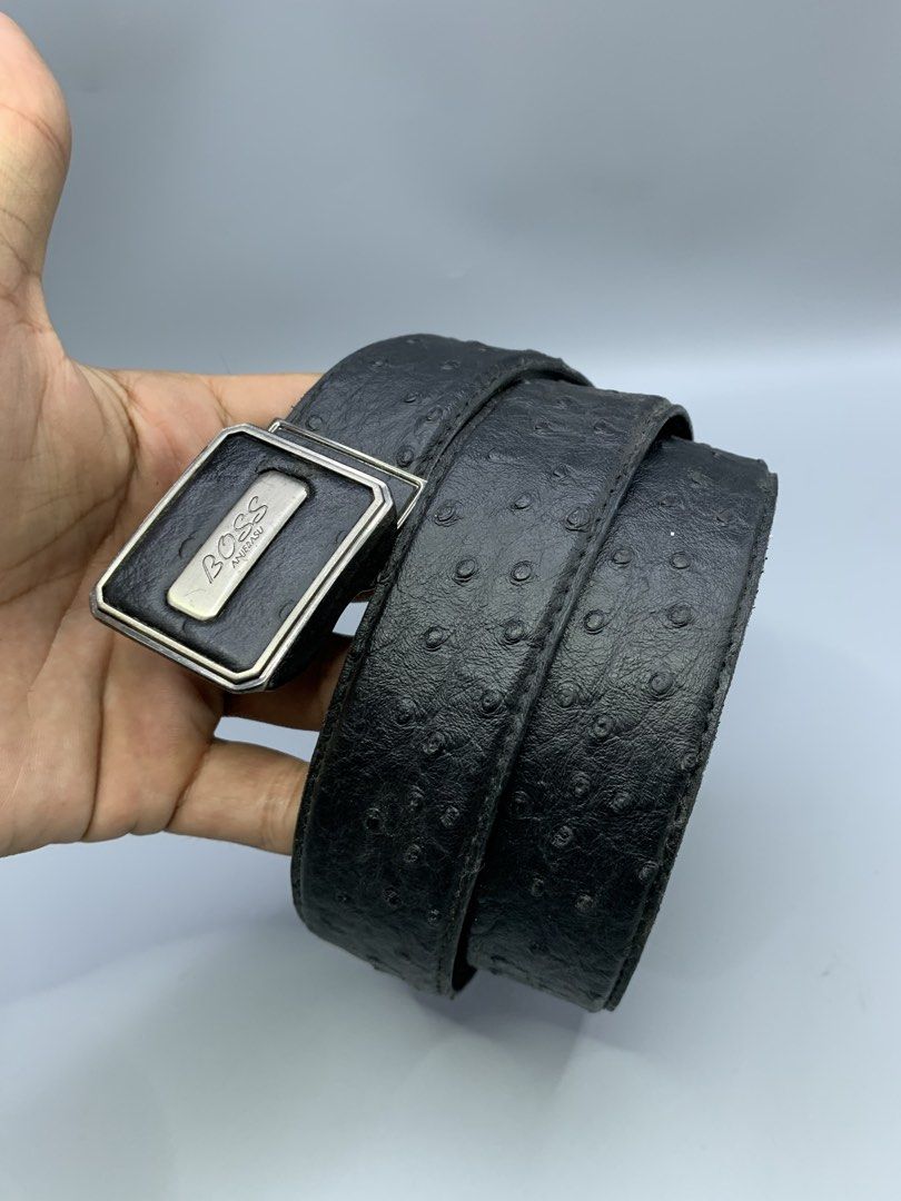 BOSS ANIERASU OSTRITCH LEATHER BELT (Category: Belts) located in Bulacan. Submitted by ridersthrift_ph (Listing ID 1468569608, Image 3). Description: Authentic Size 30-34 waistline only Ostritch Leather Belt Made from Japan No Flaws Gcash Payment Bulacan 📍 Gcash Payment Bulacan 📍.